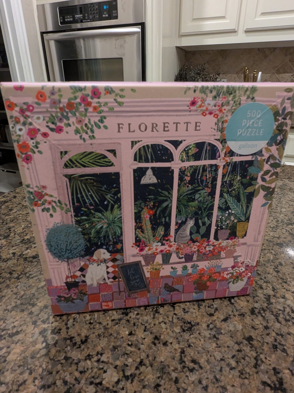 New 500-Piece Pink Floral Puzzle